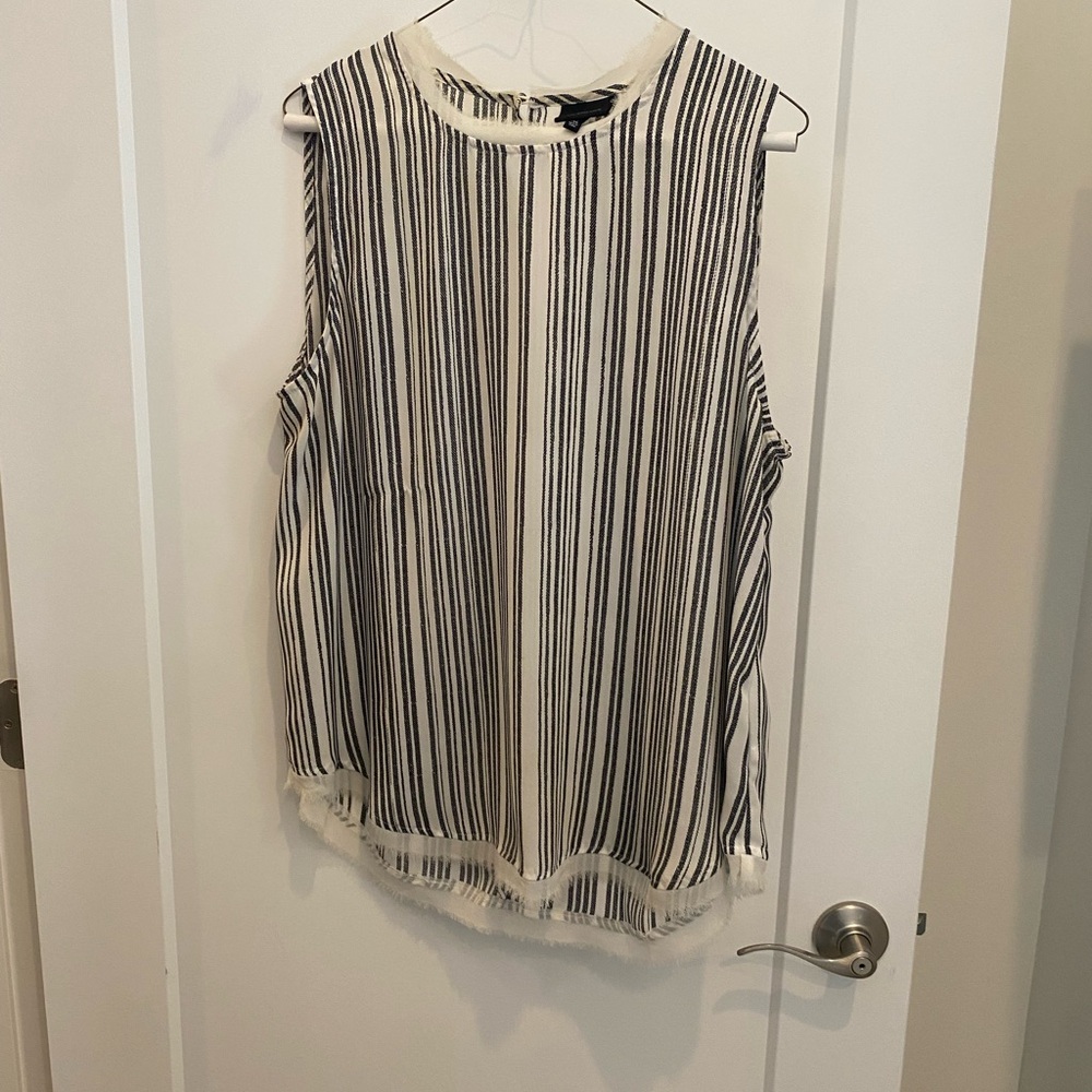Black and White Striped Blouse